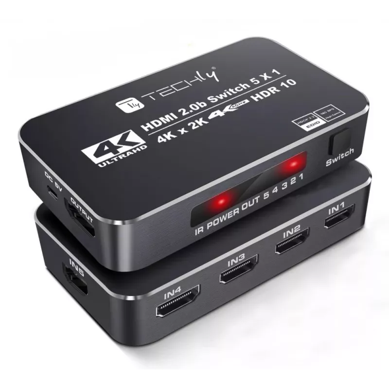 Techly IDATA HDMI2-4K5160B Videoswitch HDMI