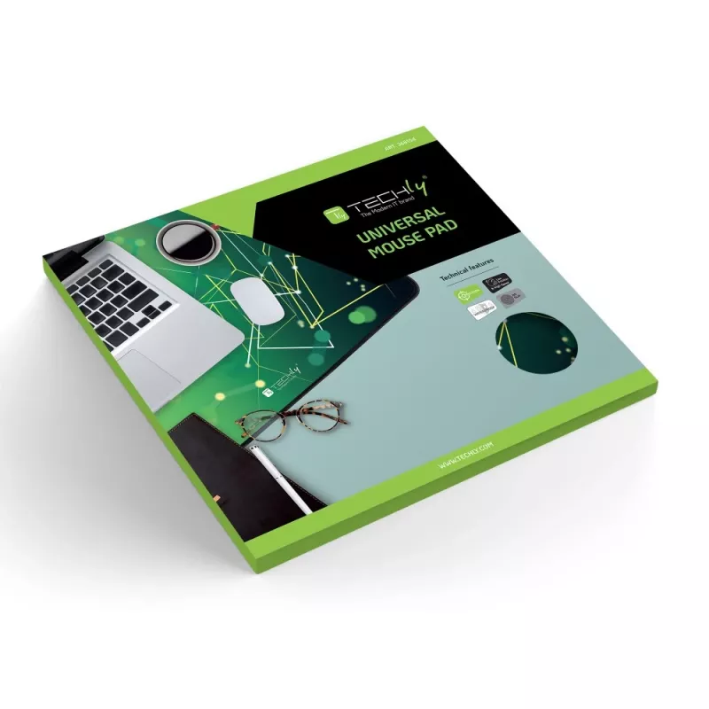 Techly ICA-MP GLASS1 Muispad Gaming-muispad Groen