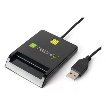 Techly I-CARD CAM-USB2TY2 Smartcard-lezer Binnen USB USB Type-A Zwart