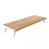 Techly ICA-MS 389 Monitorstandaard / voet Bureau Wit, Hout