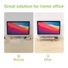 Techly ICA-MS 389 Monitorstandaard / voet Bureau Wit, Hout