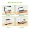 Techly ICA-MS 389 Monitorstandaard / voet Bureau Wit, Hout