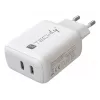 Techly IPW-USB-2C35W Oplader voor mobiele apparaten Laptop, Smartphone, Tablet Wit AC binnen Snel opladen