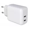Techly IPW-USB-2C35W Oplader voor mobiele apparaten Laptop, Smartphone, Tablet Wit AC binnen Snel opladen
