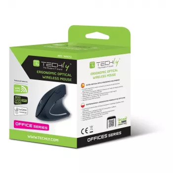 Techly IM 1200-VM-B Muis medisch rechtshandig RF draadloos optisch 1600 DPI