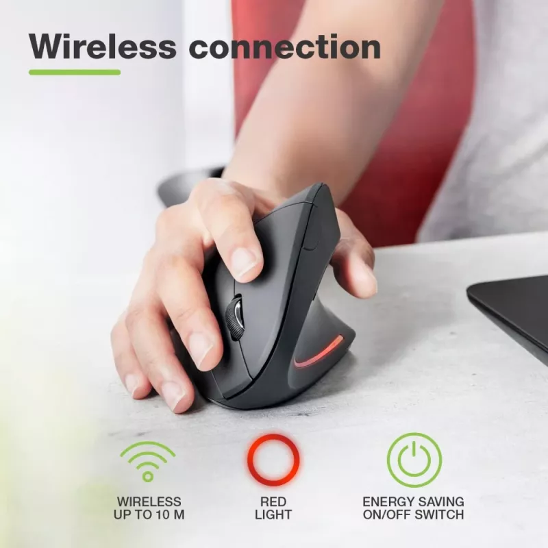 Techly IM 1200-VM-B Muis medisch rechtshandig RF draadloos optisch 1600 DPI
