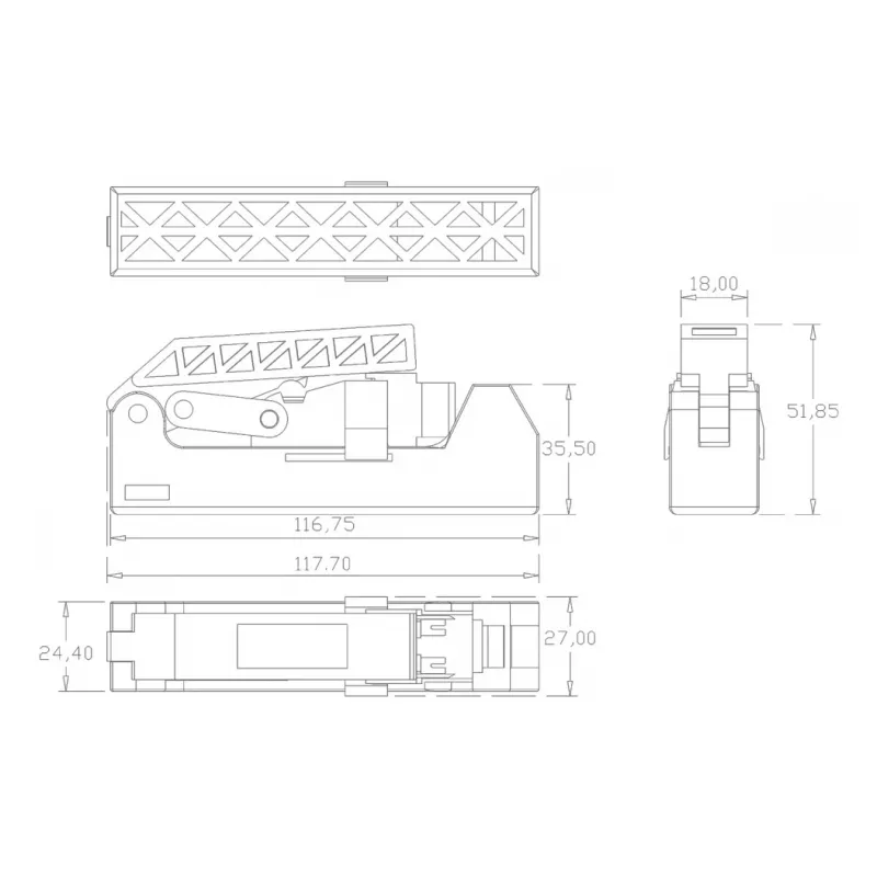 Techly IWP-KIT-C6U90 Keystone-module