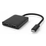 Techly IADAP USBC-HDMI2T4K Videokabel-adapter 0,15 m USB Type-C 2 x HDMI zwart