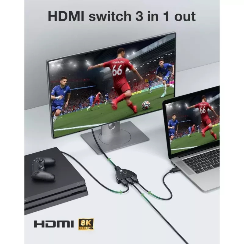 Techly IDATA HDMI-3F8K Videoschakelaar