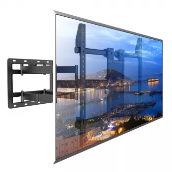 Techly Muurbeugel voor 55-100 inch Full-Motion LED-LCD-tv, 300 x 300 mm, 900 x 600 mm, 0 - 7°, 120°, Staal, Zwart