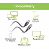 Techly ICOC-U3A-RJ45-030 USB 3.0 Type-A naar Gigabit Ethernet-adapterkabel, 3 m, zwart/zilver