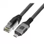 Techly ICOC U3C-RJ45-020 Netwerkkabel zilver, zwart 2 m Cat6 F/UTP (FTP)
