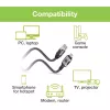 Techly ICOC U3C-RJ45-020 Netwerkkabel zilver, zwart 2 m Cat6 F/UTP (FTP)