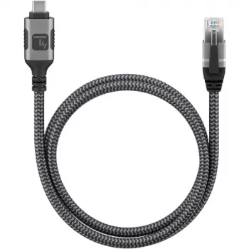 Techly ICOC U3C-RJ45-050 Netwerkkabel zilver, zwart 5 m Cat6 F/UTP (FTP)