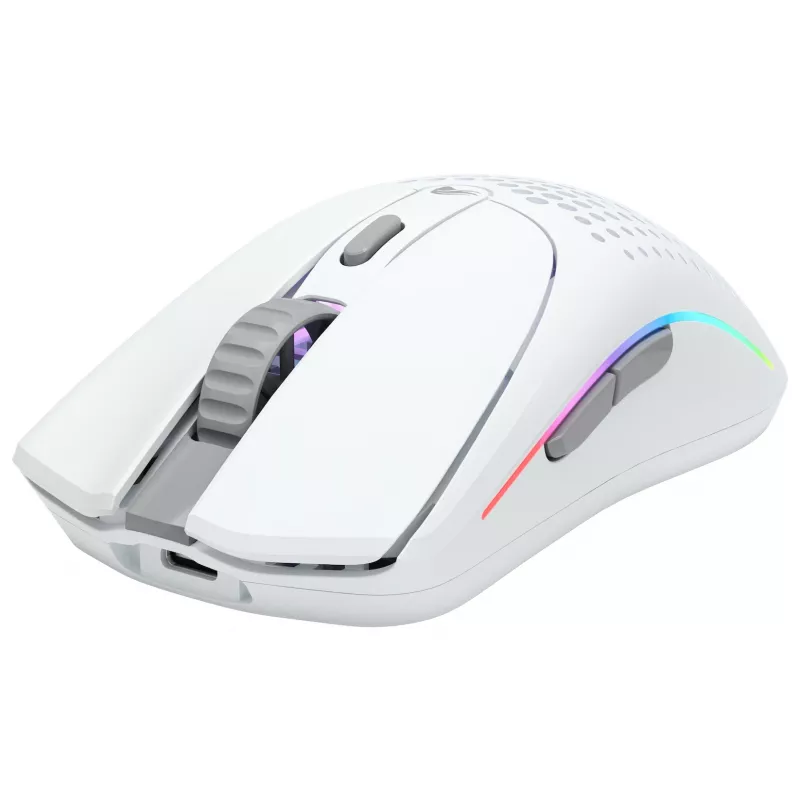 Glorious Gaming Glorious Model O Wireless 2 – matwit, rechtshandig, laser, RF draadloos + USB Type-C, 26000 DPI, 1 ms, wit