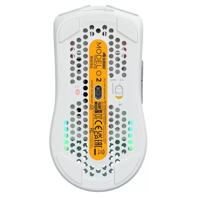 Glorious Gaming Glorious Model O Wireless 2 – matwit, rechtshandig, laser, RF draadloos + USB Type-C, 26000 DPI, 1 ms, wit