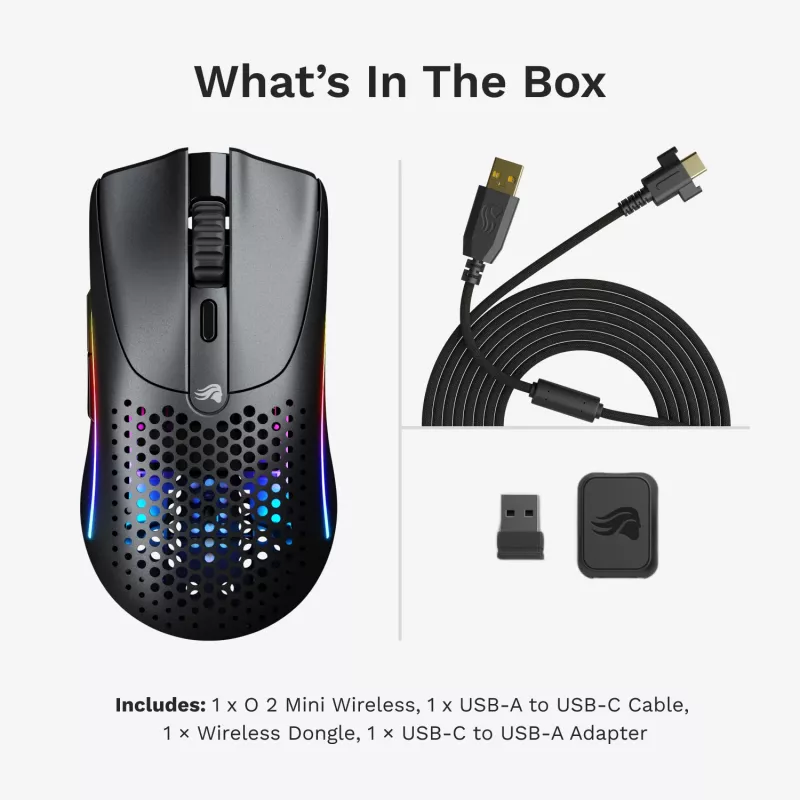 Glorious Gaming Glorious Model O 2 Mini Wireless - matzwart