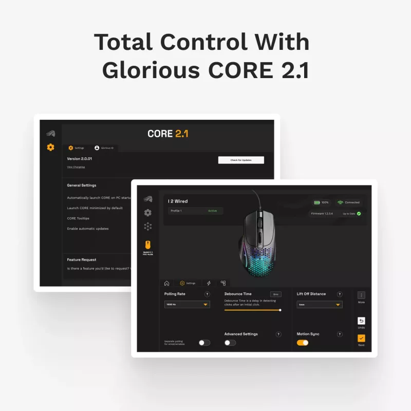 Glorious Gaming Glorious Model IV2 Wired - zwart, rechtshandig, optisch, USB Type-A, 26000 DPI, zwart