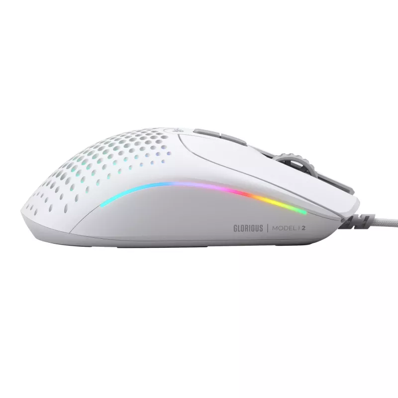 Glorious Gaming Glorious Model I2 Wired – wit, rechtshandig, optisch, USB Type-A, 26000 DPI, wit