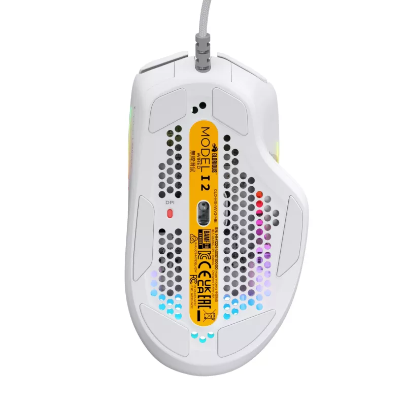 Glorious Gaming Glorious Model I2 Wired – wit, rechtshandig, optisch, USB Type-A, 26000 DPI, wit
