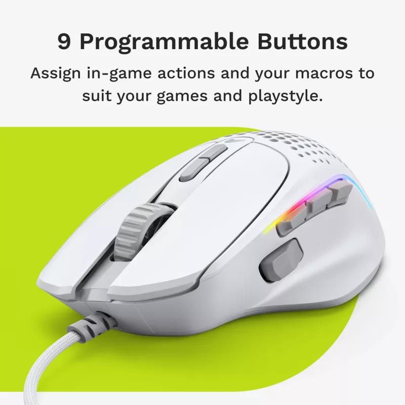 Glorious Gaming Glorious Model I2 Wired – wit, rechtshandig, optisch, USB Type-A, 26000 DPI, wit