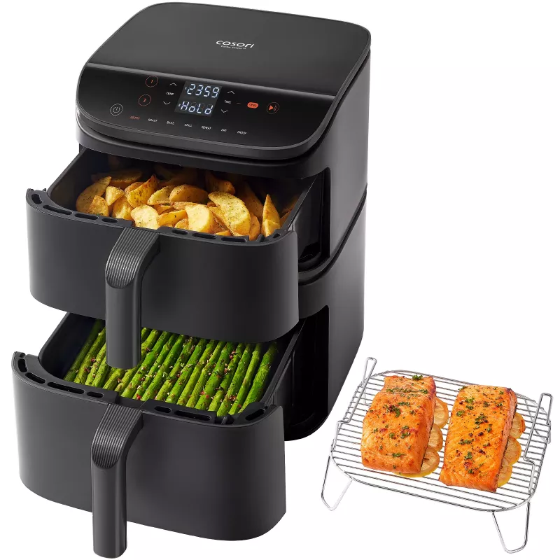Cosori Turbo Tower Double 10,8 L losstaand apparaat 2630 W heteluchtfriteuse zwart