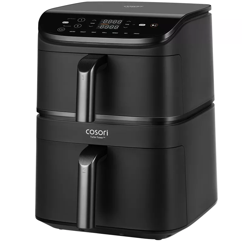 Cosori Turbo Tower Double 10,8 L losstaand apparaat 2630 W heteluchtfriteuse zwart