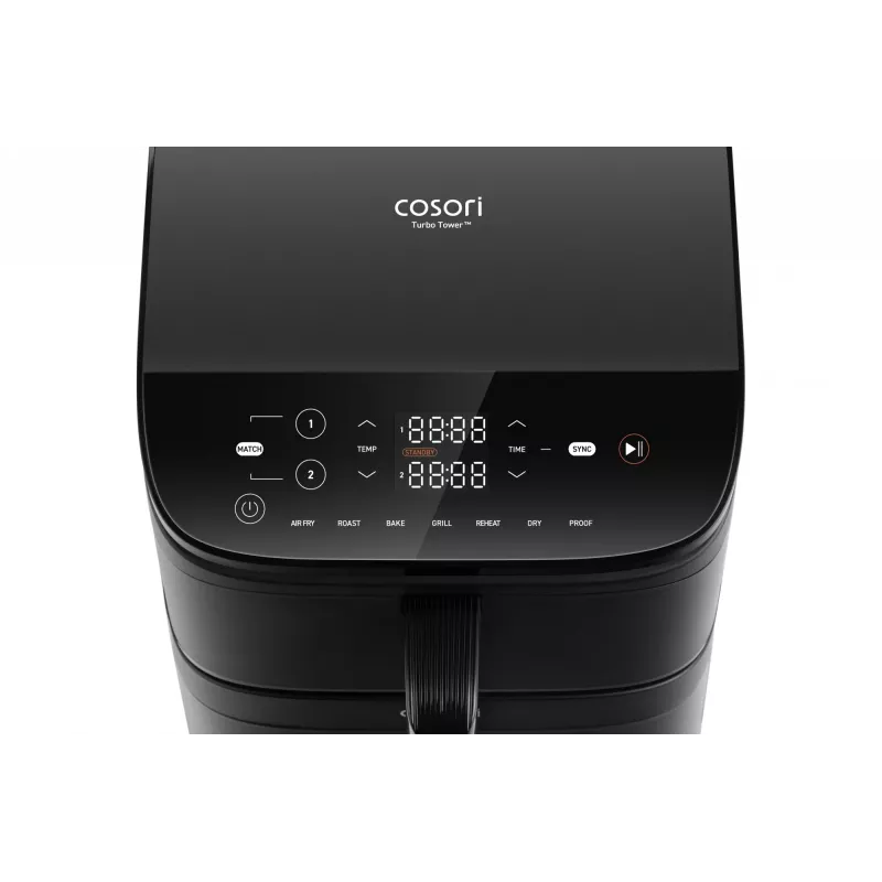 Cosori Turbo Tower Double 10,8 L losstaand apparaat 2630 W heteluchtfriteuse zwart
