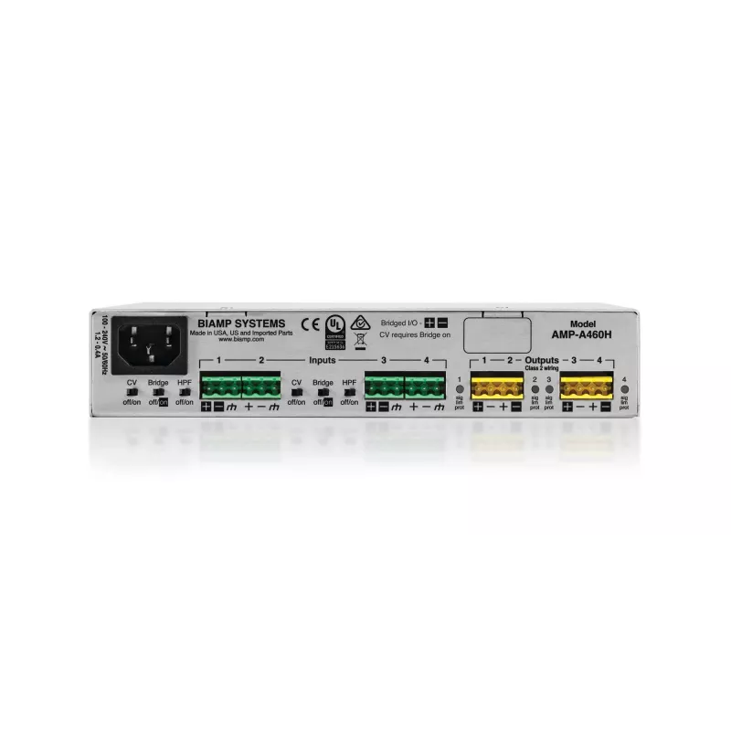 Biamp AMP-A460H 4.0 kanalen thuisgebruik roestvrijstaal