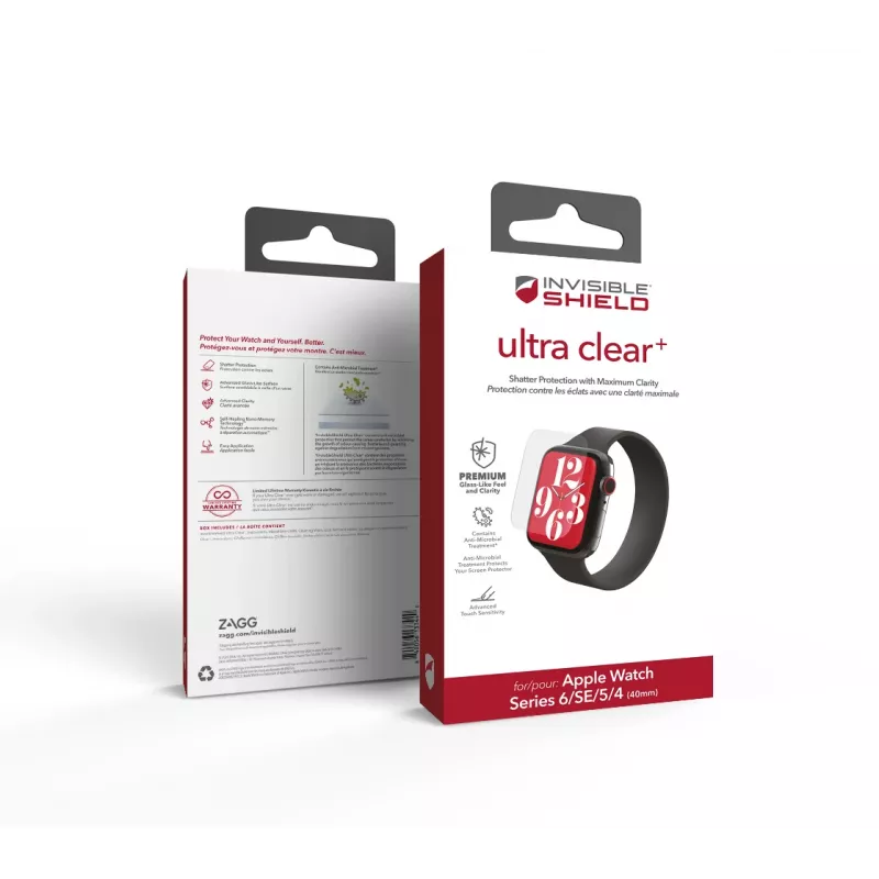 ZAGG InvisibleShield Ultra Clear+ Apple Watch Series 4/5/6/SE 40mm displaybescherming
