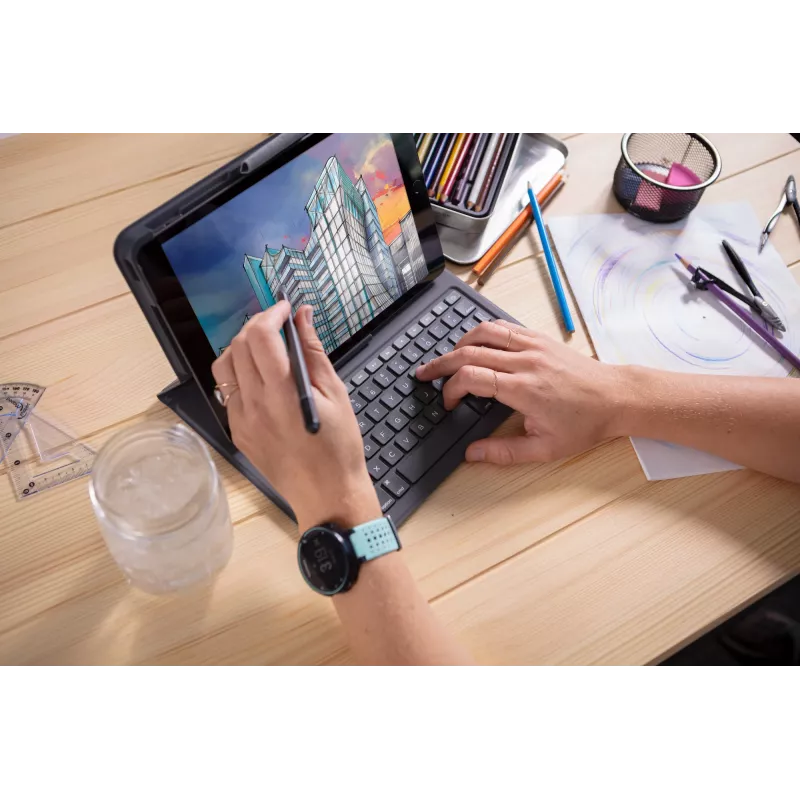ZAGG toetsenbord Messenger Folio 2-Apple-iPad 10.2/10.5-Charcoal-Nordic