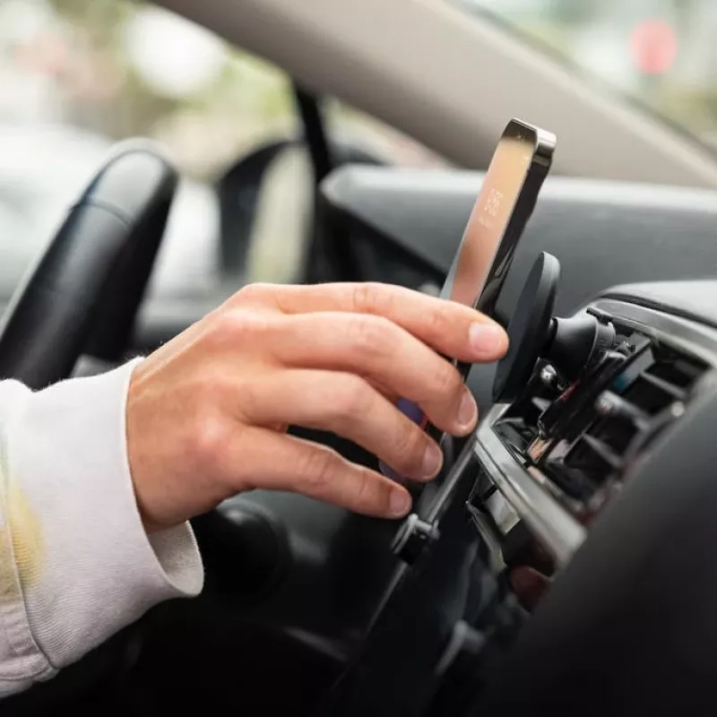 mophie Snap Vent Mount- zwart (geen draadloos laden), mobiele telefoon/smartphone, auto, zwart