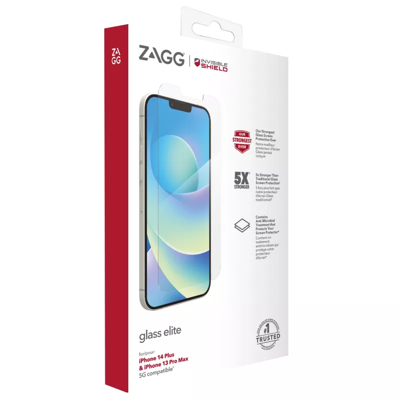 InvisibleShield Elite glazen schermbescherming voor Apple iPhone 13 Pro Max, 17 cm (6,7