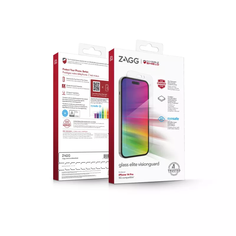 InvisibleShield Glass Elite VG AM Apple iPhone 14 Pro Case Friendly beeldschermbescherming