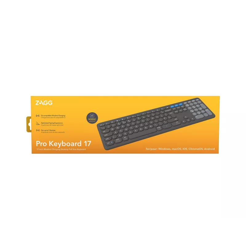 ZAGG Pro 17 toetsenbord universeel Bluetooth QWERTY Noordse indeling zwart