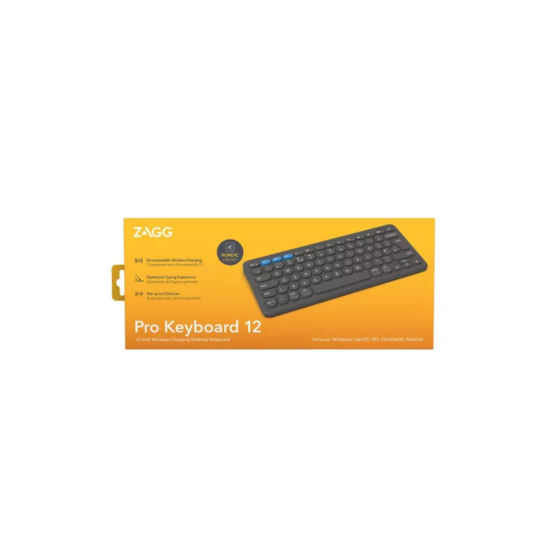 ZAGG Pro 12 toetsenbord universeel Bluetooth QWERTY Noordse indeling zwart
