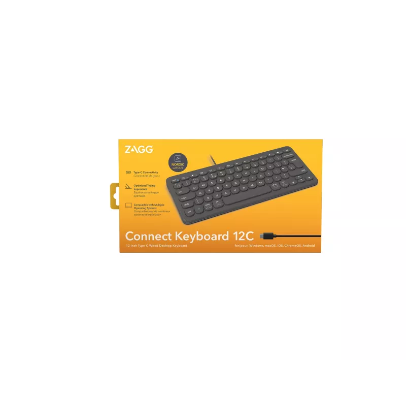 ZAGG Connect 12C toetsenbord universeel USB QWERTY Noordse indeling zwart