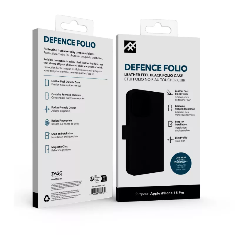 IFROGZ Defence Folio telefoonhoesje 15,5 cm (6,1 inch) zwart