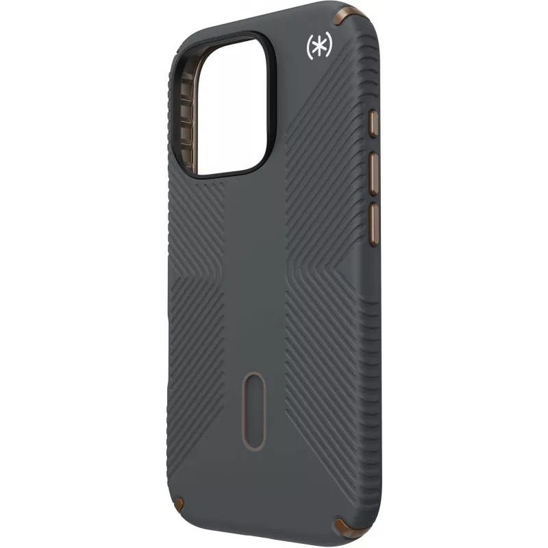Speck Presidio2 Grip + ClickLock Apple iPhone 16 Pro Charcoal grijs - met Microban