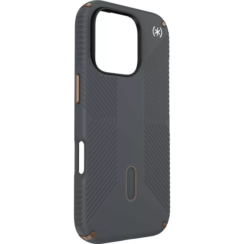 Speck Presidio2 Grip + ClickLock Apple iPhone 16 Pro Charcoal grijs - met Microban