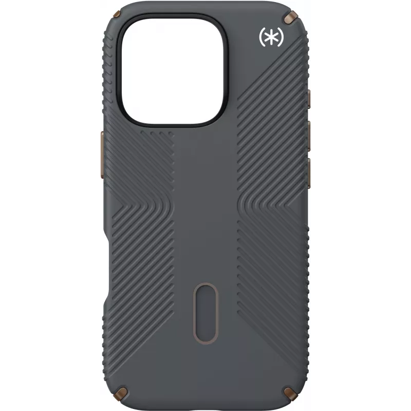 Speck Presidio2 Grip + ClickLock Apple iPhone 16 Pro Charcoal grijs - met Microban