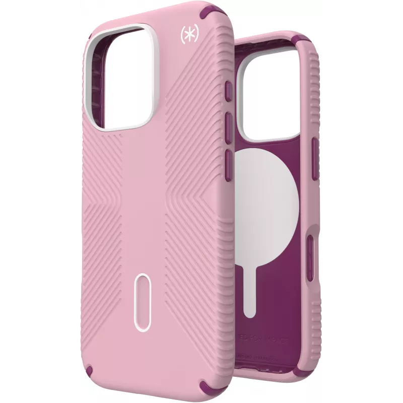 Speck Presidio2 Grip + ClickLock Apple iPhone 16 Pro Wednesday Pink – met Microban