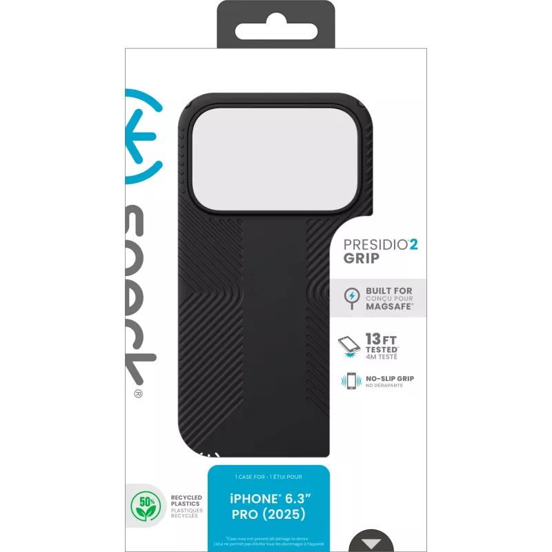 Speck Presidio2 Grip + MS Apple iPhone 17 Pro zwart – met Microban