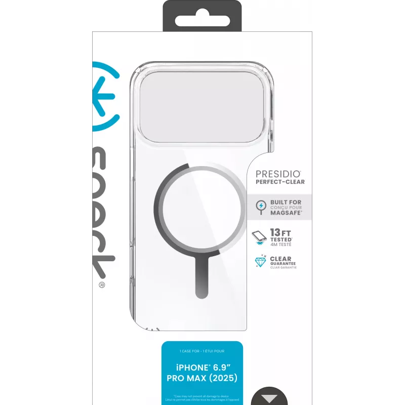 Speck Presidio Perfect Clear hoesje MagSafe iP 17 Pro Max
