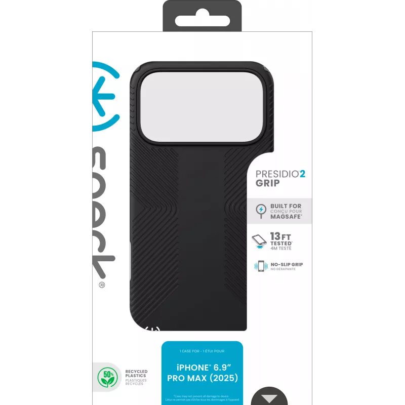 Speck Presidio2 Grip + MS Apple iPhone 17 Pro Max zwart - met Microban