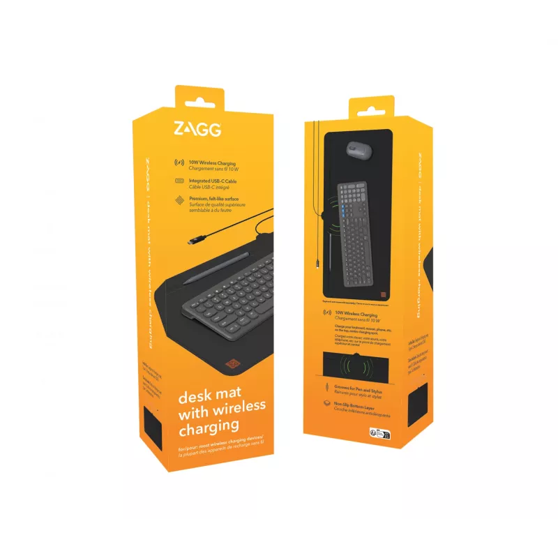 ZAGG Wireless Charging Desk Mat zwart