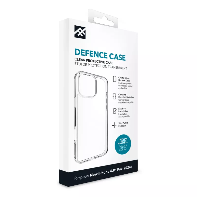 IFROGZ IF Defence Case Apple iPhone 16 Pro Max clear INTL, cover, Apple, iPhone 16 Pro Max, 17,5 cm (6,9 inch), transparant