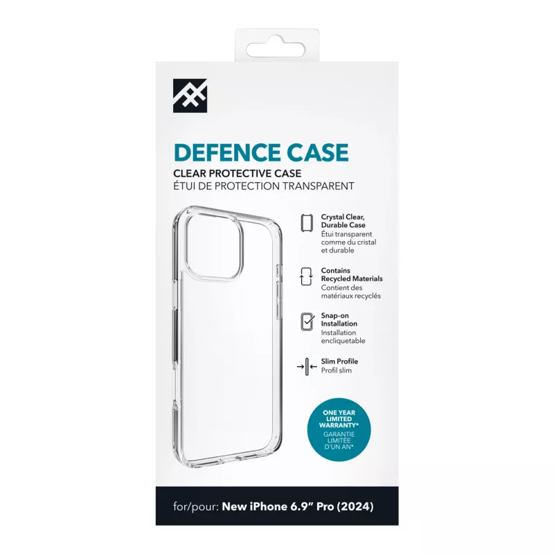 IFROGZ IF Defence Case Apple iPhone 16 Pro Max clear INTL, cover, Apple, iPhone 16 Pro Max, 17,5 cm (6,9 inch), transparant