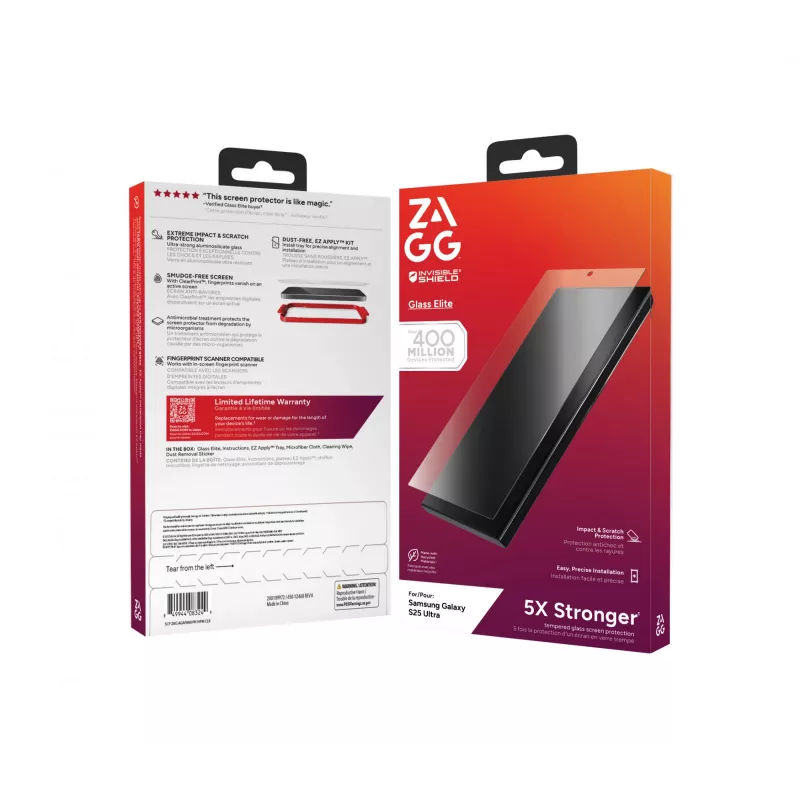 InvisibleShield Glass Elite Samsung Galaxy S25 Ultra schermfolie