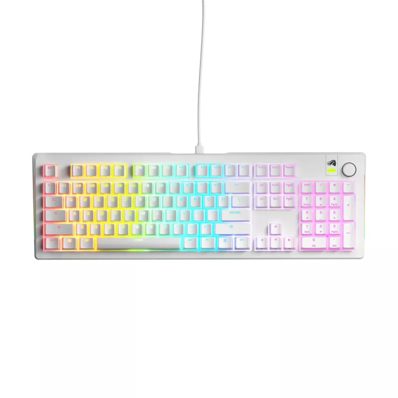 Glorious Gaming GMMK 3 100% Prebuilt bedraad wit - US, bedraad, USB, mechanisch, QWERTY, RGB LED, wit